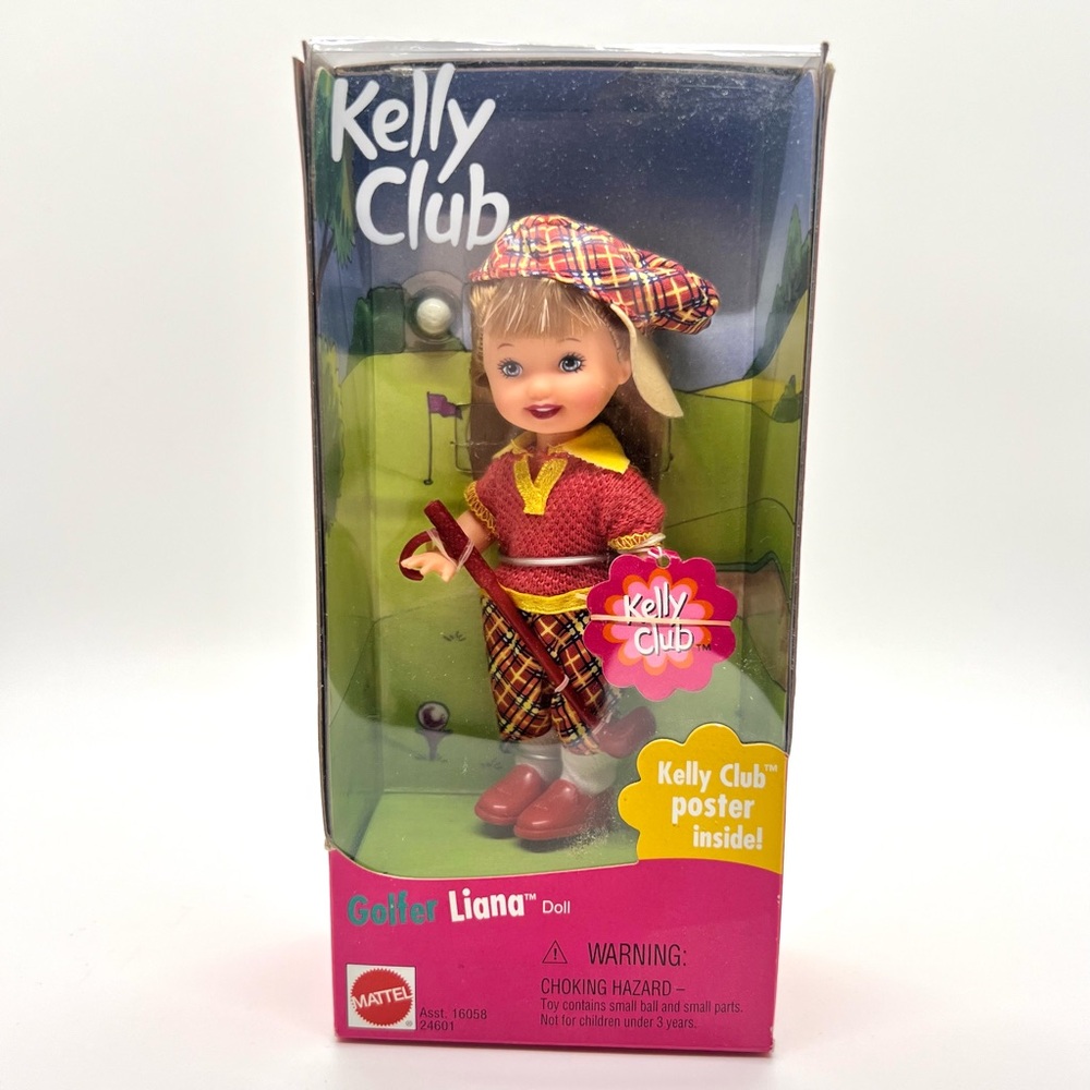 NIB/NRFP (Barbie) Kelly Club: Golfer Liana doll (1999)